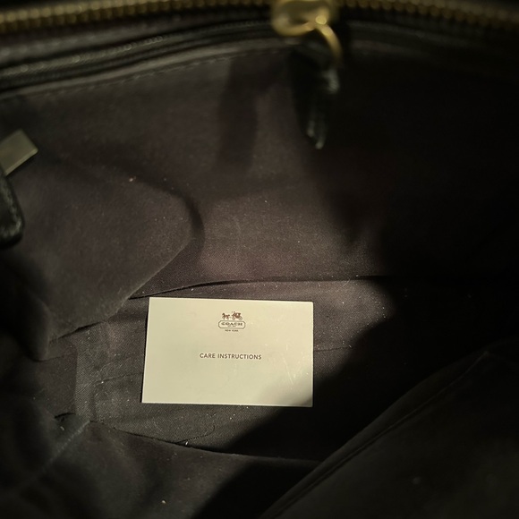 Coach Black Satchel with Gold Studs - Picture 8 of 12